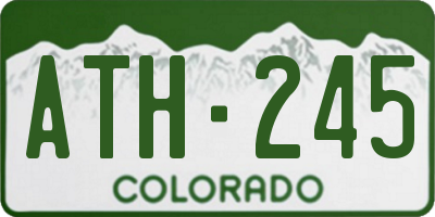 CO license plate ATH245