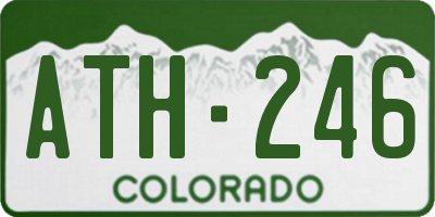 CO license plate ATH246