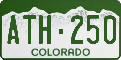CO license plate ATH250
