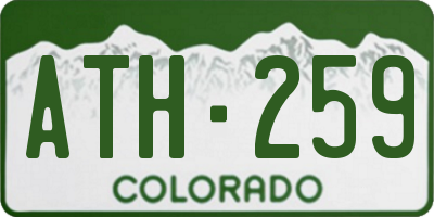 CO license plate ATH259
