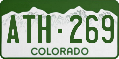 CO license plate ATH269