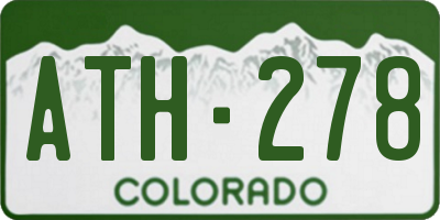CO license plate ATH278