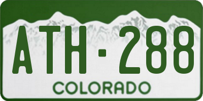 CO license plate ATH288