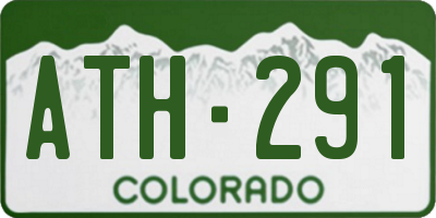 CO license plate ATH291