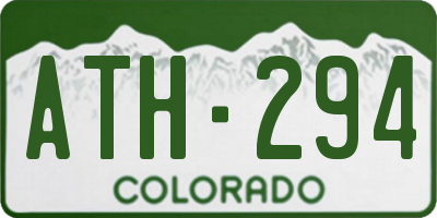 CO license plate ATH294