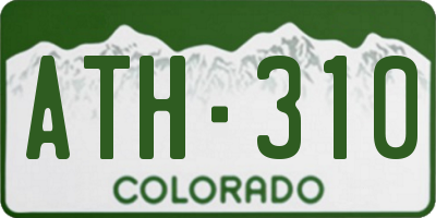 CO license plate ATH310