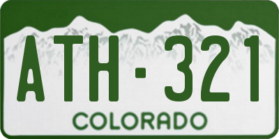 CO license plate ATH321