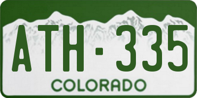 CO license plate ATH335