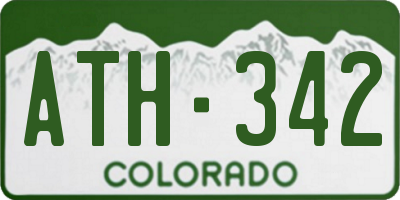 CO license plate ATH342