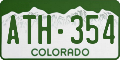 CO license plate ATH354