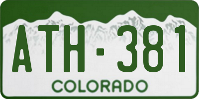 CO license plate ATH381