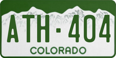 CO license plate ATH404