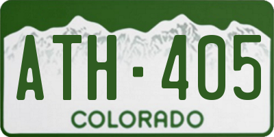 CO license plate ATH405