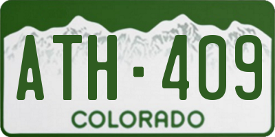 CO license plate ATH409