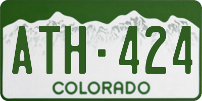 CO license plate ATH424