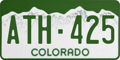 CO license plate ATH425