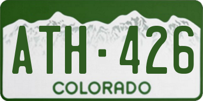 CO license plate ATH426