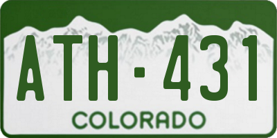 CO license plate ATH431