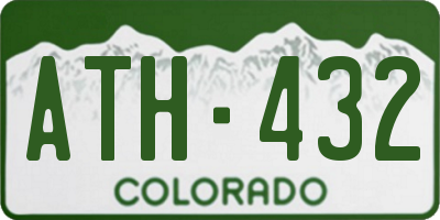 CO license plate ATH432