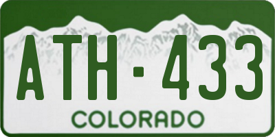 CO license plate ATH433