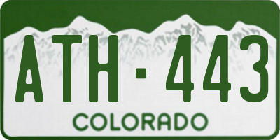 CO license plate ATH443