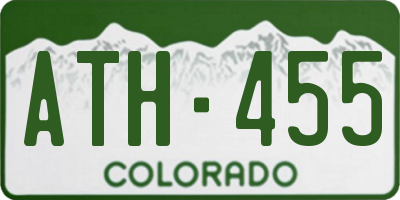 CO license plate ATH455
