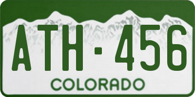 CO license plate ATH456
