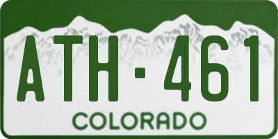 CO license plate ATH461
