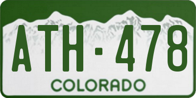 CO license plate ATH478