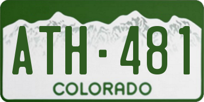 CO license plate ATH481
