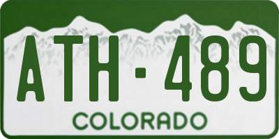 CO license plate ATH489