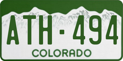 CO license plate ATH494