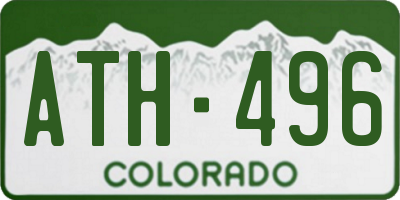 CO license plate ATH496