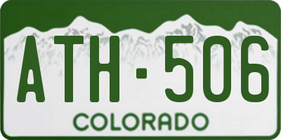 CO license plate ATH506