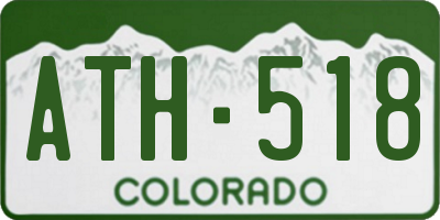 CO license plate ATH518