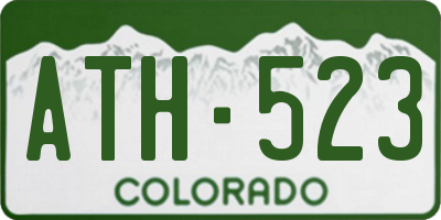 CO license plate ATH523