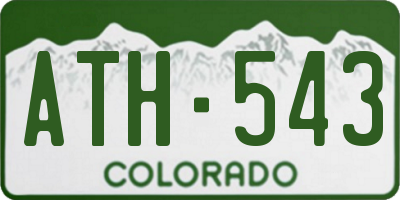 CO license plate ATH543