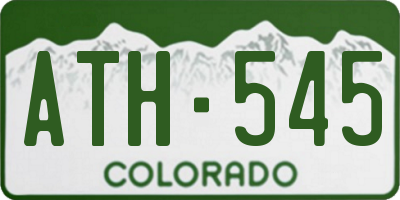 CO license plate ATH545