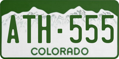 CO license plate ATH555