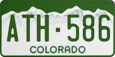 CO license plate ATH586