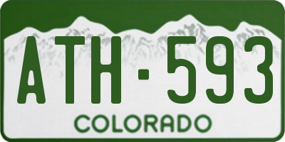 CO license plate ATH593