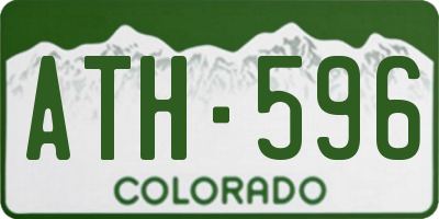 CO license plate ATH596