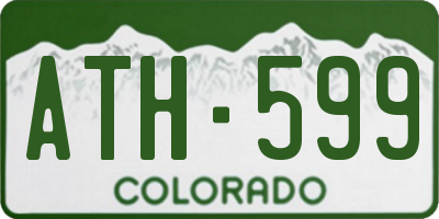 CO license plate ATH599