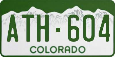 CO license plate ATH604