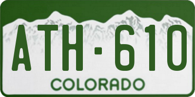 CO license plate ATH610