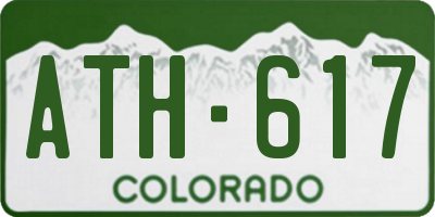 CO license plate ATH617