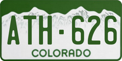 CO license plate ATH626