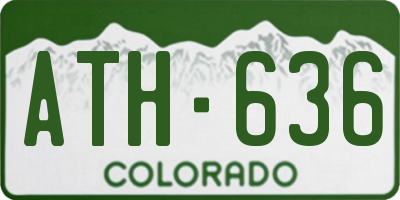 CO license plate ATH636