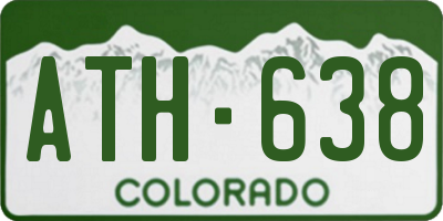 CO license plate ATH638