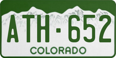 CO license plate ATH652